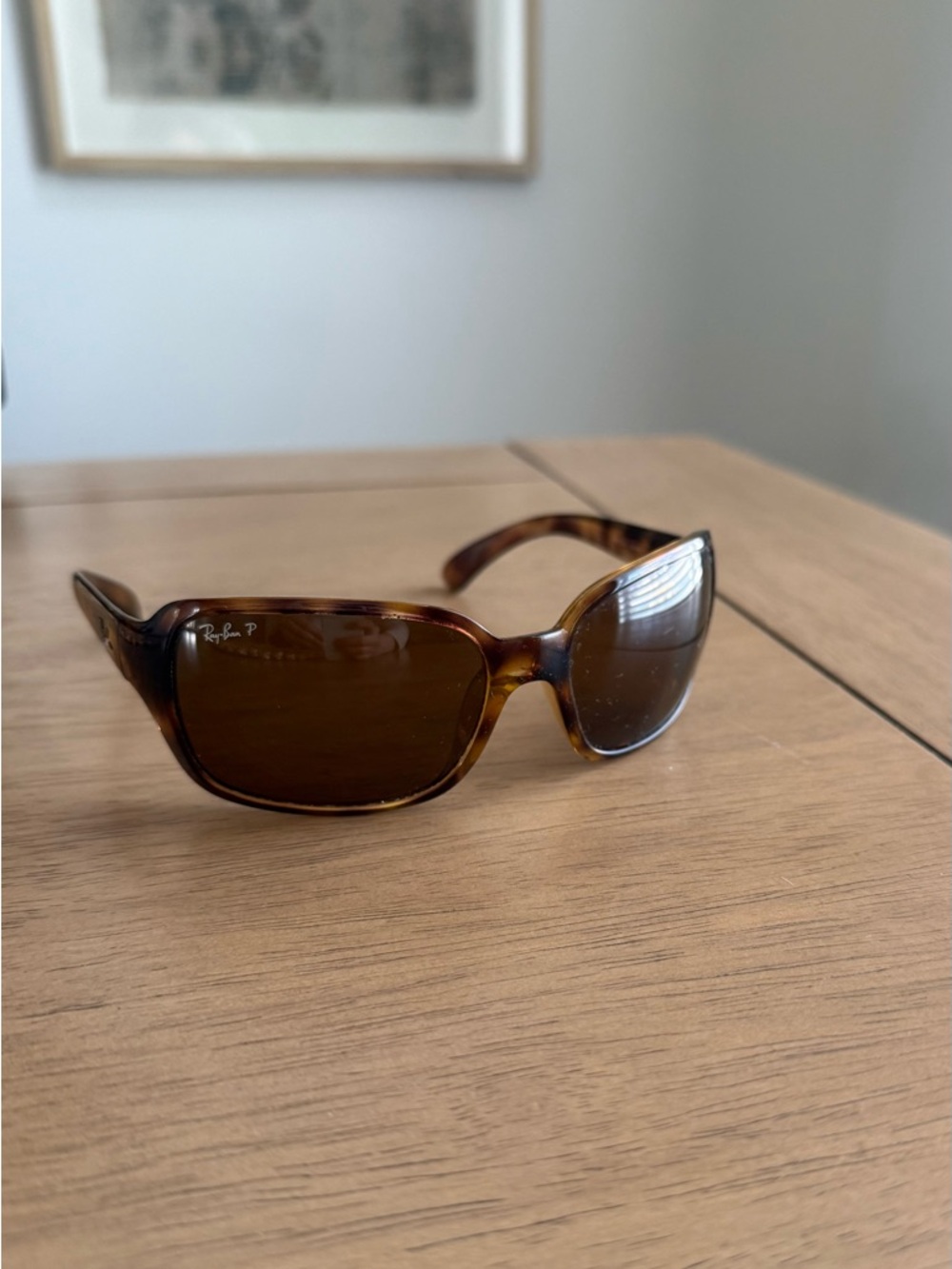 Ray-Ban Women’s Tortoiseshell Sunglasses with Brown Polarized Lenses